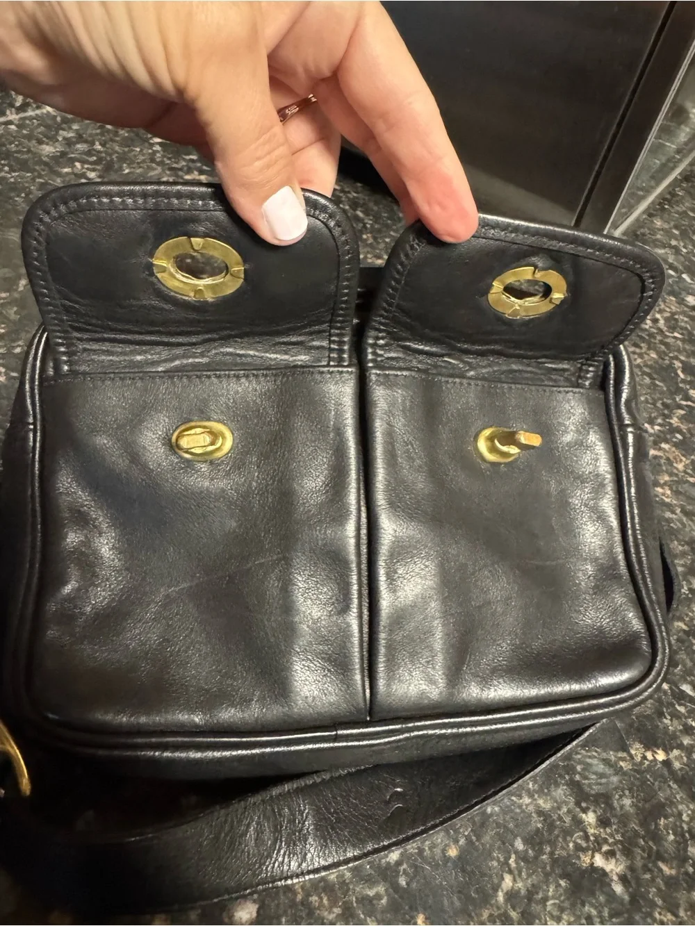 Coach Vintage Double Turnlock Belt Bag XS/S | Style 4221 | w/strap extenders